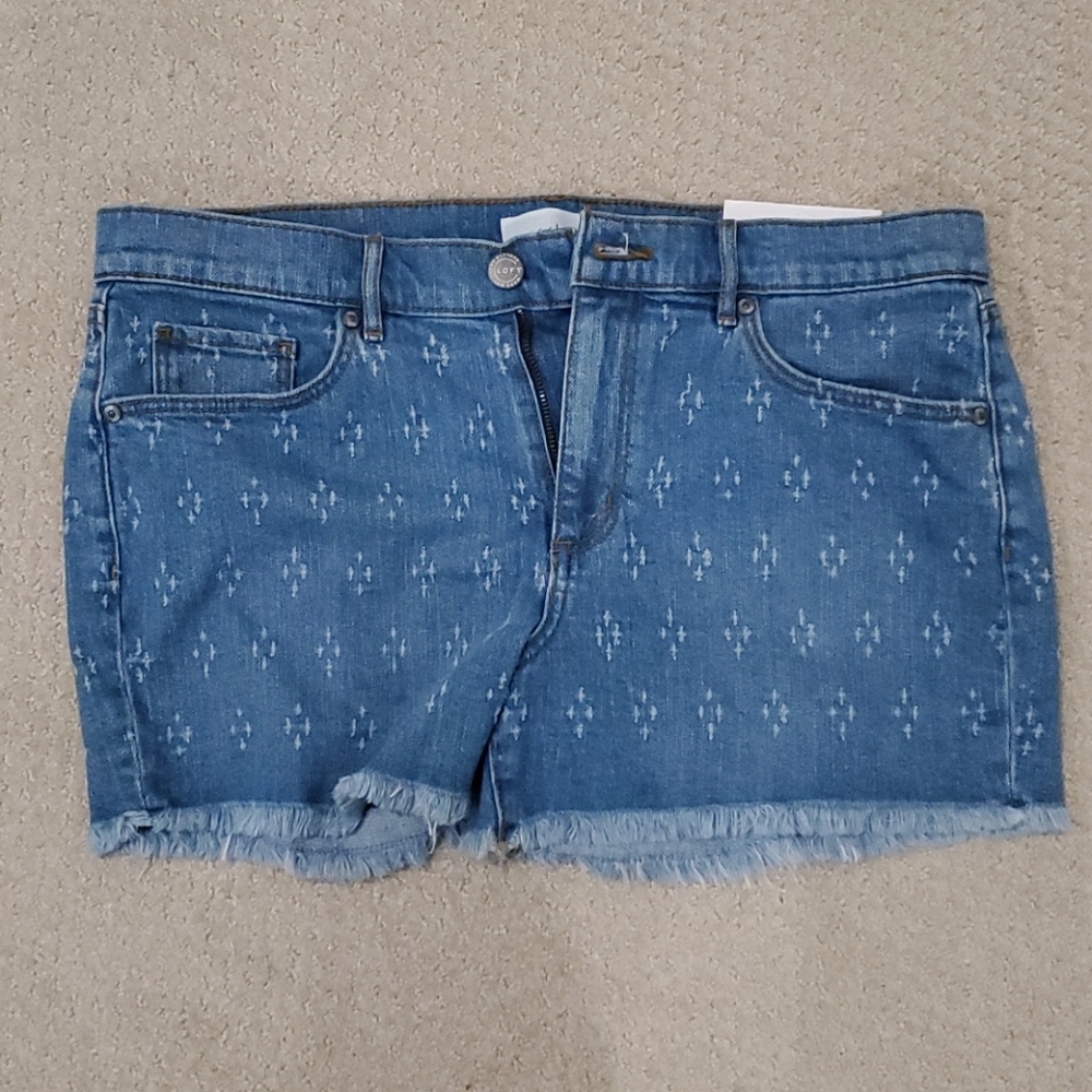Loft denim cutoff shorts NWT